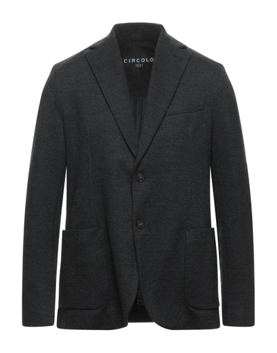 Shop Circolo 1901 Suit Jackets In Steel Grey