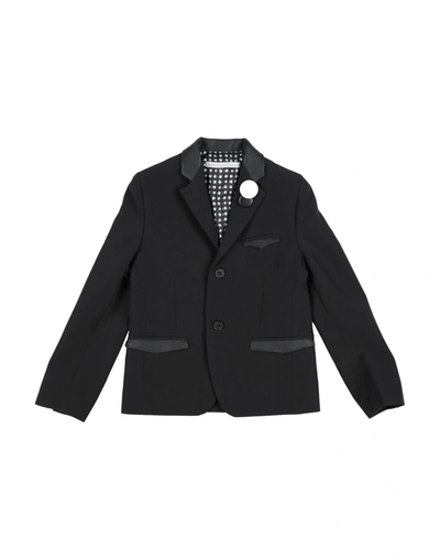 Shop Daniele Alessandrini Toddler Boy Blazer Black Size 7 Polyester, Elastane