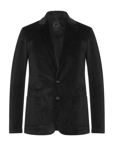 Shop T-jacket By Tonello Man Blazer Black Size Xl Cotton, Elastane