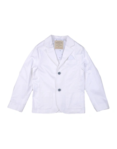 Shop Siviglia Toddler Boy Blazer White Size 6 Cotton, Elastane