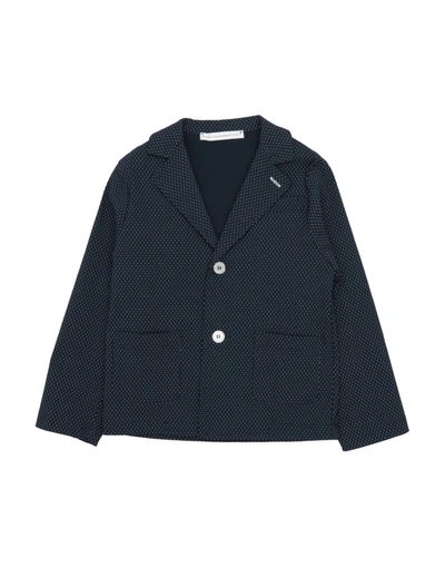 Shop Grey Daniele Alessandrini Toddler Boy Blazer Midnight Blue Size 4 Viscose, Nylon, Elastane