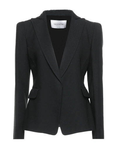 Shop Valentino Garavani Woman Blazer Black Size 6 Silk