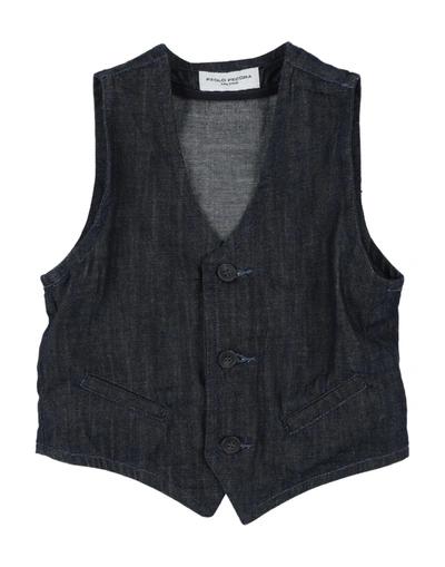Shop Paolo Pecora Vests In Blue