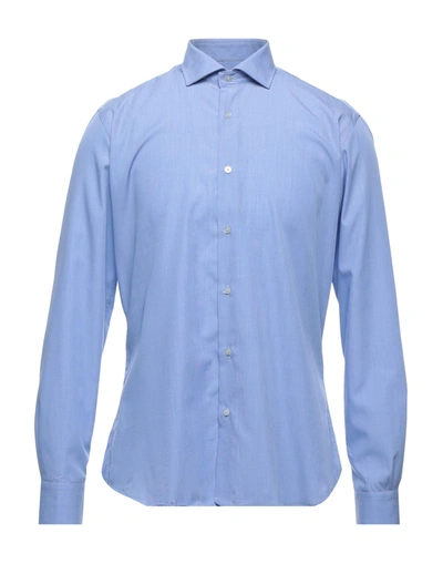 Shop Alessandro Boni Shirts In Blue