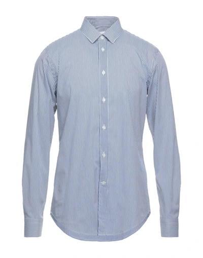 Shop Mauro Grifoni Shirts In Dark Blue