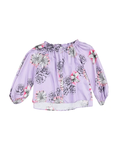 Shop Versace Young Shirts In Lilac