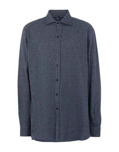 Shop 04651/a Trip In A Bag Shirts In Slate Blue