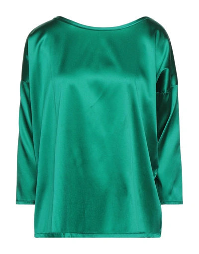Shop Jucca Blouses In Emerald Green