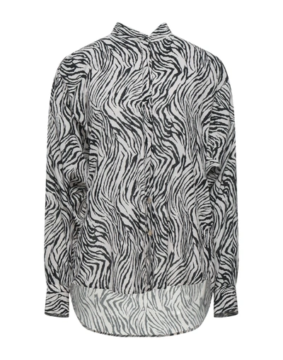 Shop Isabel Marant Woman Shirt Black Size 2 Silk, Elastane