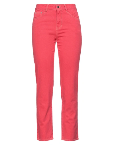 Shop Sjyp Woman Jeans Red Size L Cotton