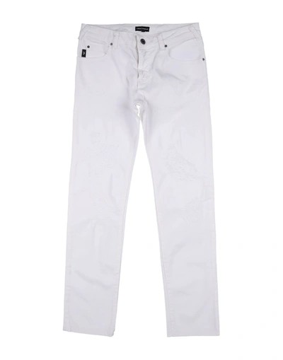 Shop Emporio Armani Toddler Girl Jeans White Size 6 Cotton, Elastane