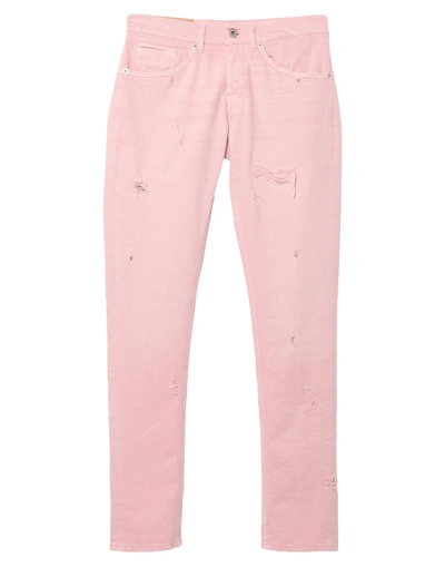 Shop Dondup Man Jeans Pink Size 31 Cotton, Elastane