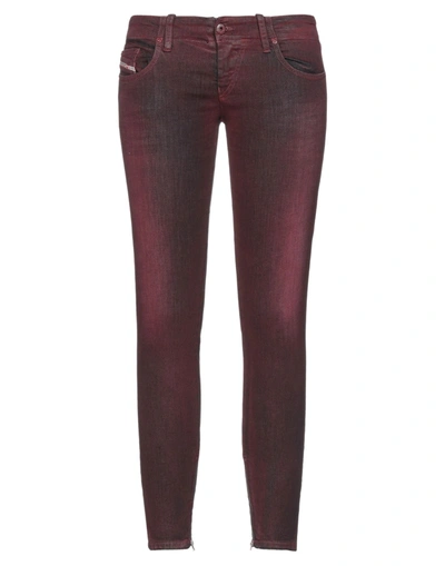 Shop Diesel Woman Jeans Red Size 30w-32l Cotton, Polyester, Elastane