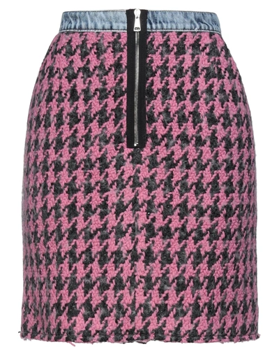 Shop Natasha Zinko Denim Skirts In Pink