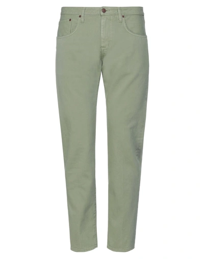 Shop People (+)  Man Jeans Light Green Size 31 Cotton