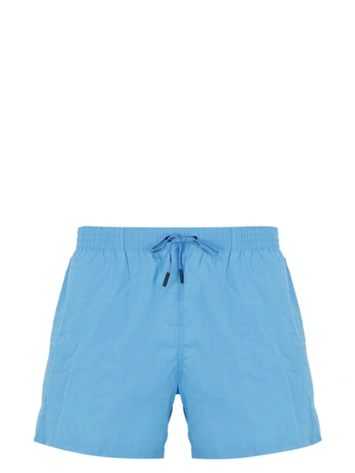 Shop Fendi Drawstring Swim Shorts In Blue