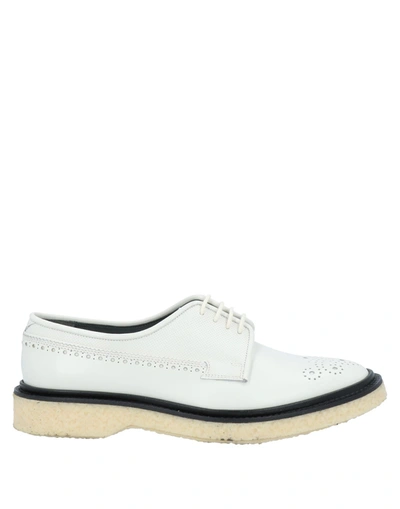 Shop Adieu Lace-up Shoes In White