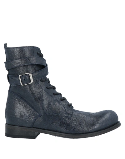 Shop Officine Creative Italia Ankle Boots In Dark Blue