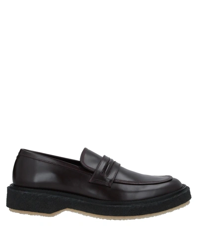 Shop Adieu Loafers In Maroon