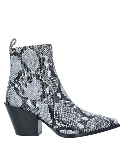 Shop Aeyde Ankle Boots In Grey