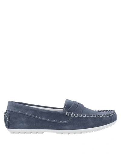 Shop Héros Loafers In Slate Blue