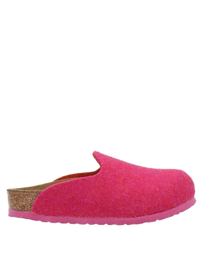 Shop Birkenstock Slippers In Fuchsia