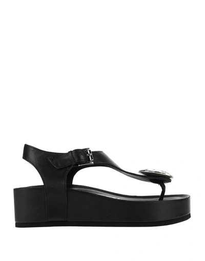 Shop Strategia Woman Thong Sandal Black Size 8 Soft Leather