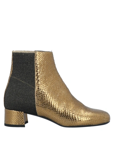 Shop Alberto Guardiani Ankle Boots In Gold