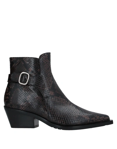 Shop La Corte Della Pelle By Franco Ballin Ankle Boots In Dark Brown