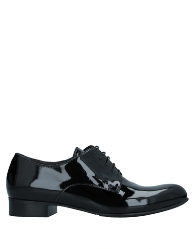 Shop Bruglia Woman Lace-up Shoes Black Size 10 Soft Leather