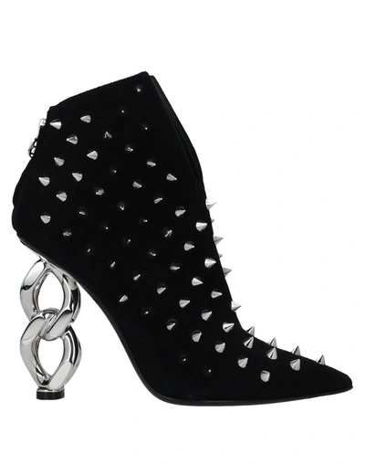 Shop Balmain Ankle Boots In Black