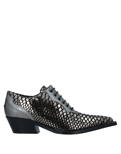 Shop Tipe E Tacchi Lace-up Shoes In Silver