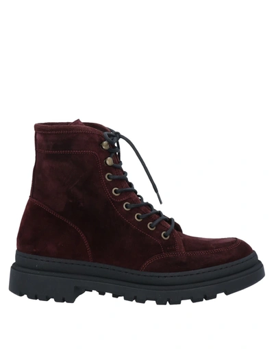 Shop Boemos Ankle Boots In Maroon