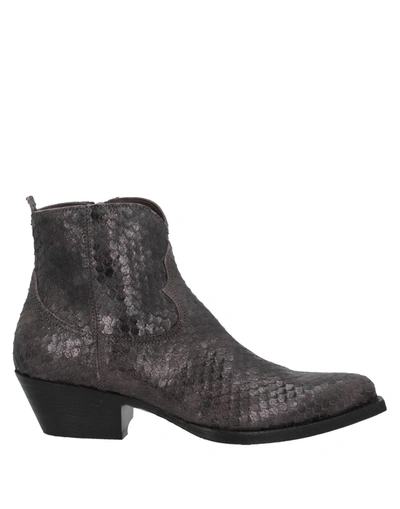 Shop Officine Creative Italia Ankle Boots In Lead