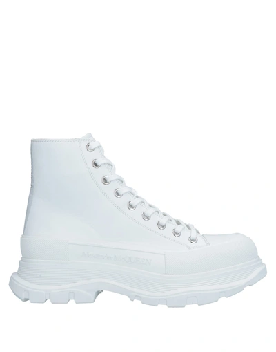 Shop Alexander Mcqueen Ankle Boots In White