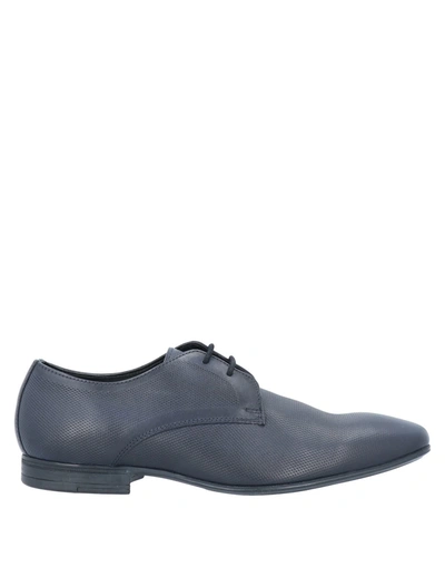 Shop Antony Morato Man Lace-up Shoes Midnight Blue Size 7 Soft Leather