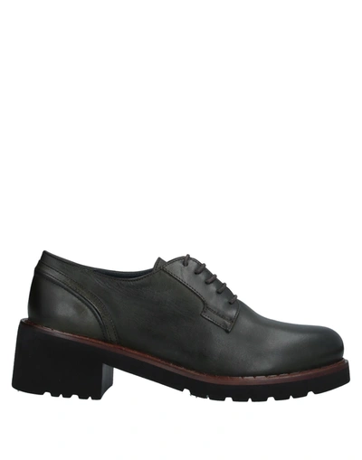 Shop Calpierre Lace-up Shoes In Dark Green
