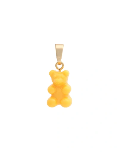 Shop Crystal Haze Nostalgia Bear Woman Pendant Yellow Size - Resin, Brass, 18kt Gold-plated