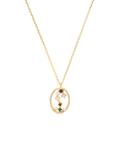 Shop P D Paola Scorpio Woman Necklace Gold Size - Silver, 18kt Gold-plated