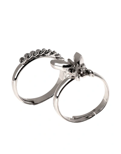 Shop Patrizia Pepe Rings In Silver