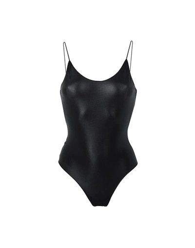 Shop Oseree Oséree Travaille Maillot Woman One-piece Swimsuit Black Size L Nylon, Elastane