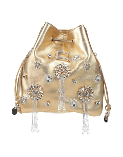 Shop Roger Vivier Woman Handbag Gold Size - Soft Leather