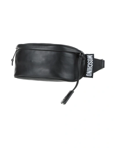 Shop Moschino Man Belt Bag Black Size - Soft Leather
