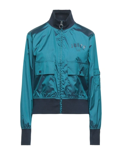 Shop Juicy Couture Jackets In Deep Jade