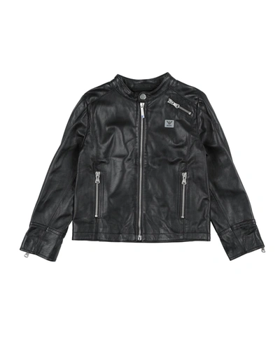 Shop Armani Junior Jackets In Black