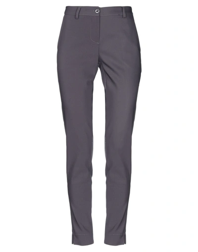 Shop Berna Woman Pants Lead Size 2 Cotton, Polyester, Elastane In Grey