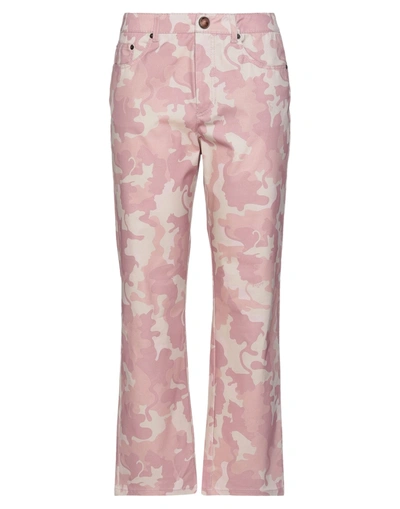 Shop Vivetta Woman Pants Pink Size 6 Cotton, Elastane