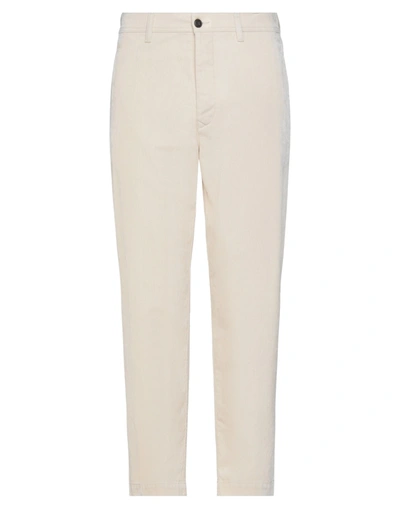 Shop Brian Dales Man Pants Ivory Size 34 Cotton, Viscose In White