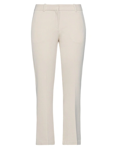 Shop Circolo 1901 Cropped Pants In Ivory