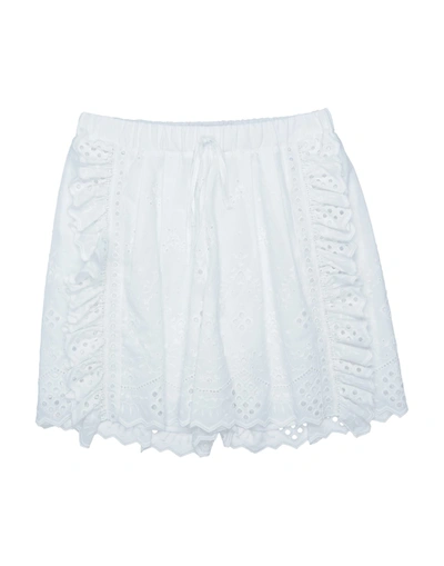 Shop Alberta Ferretti Toddler Girl Shorts & Bermuda Shorts White Size 4 Cotton